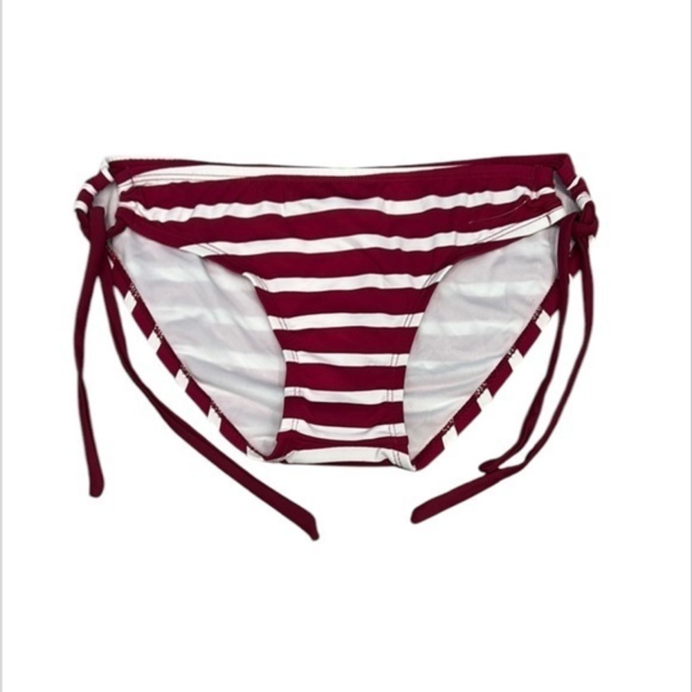Next swimwear synchrony red stripe swim bikini bottom size small